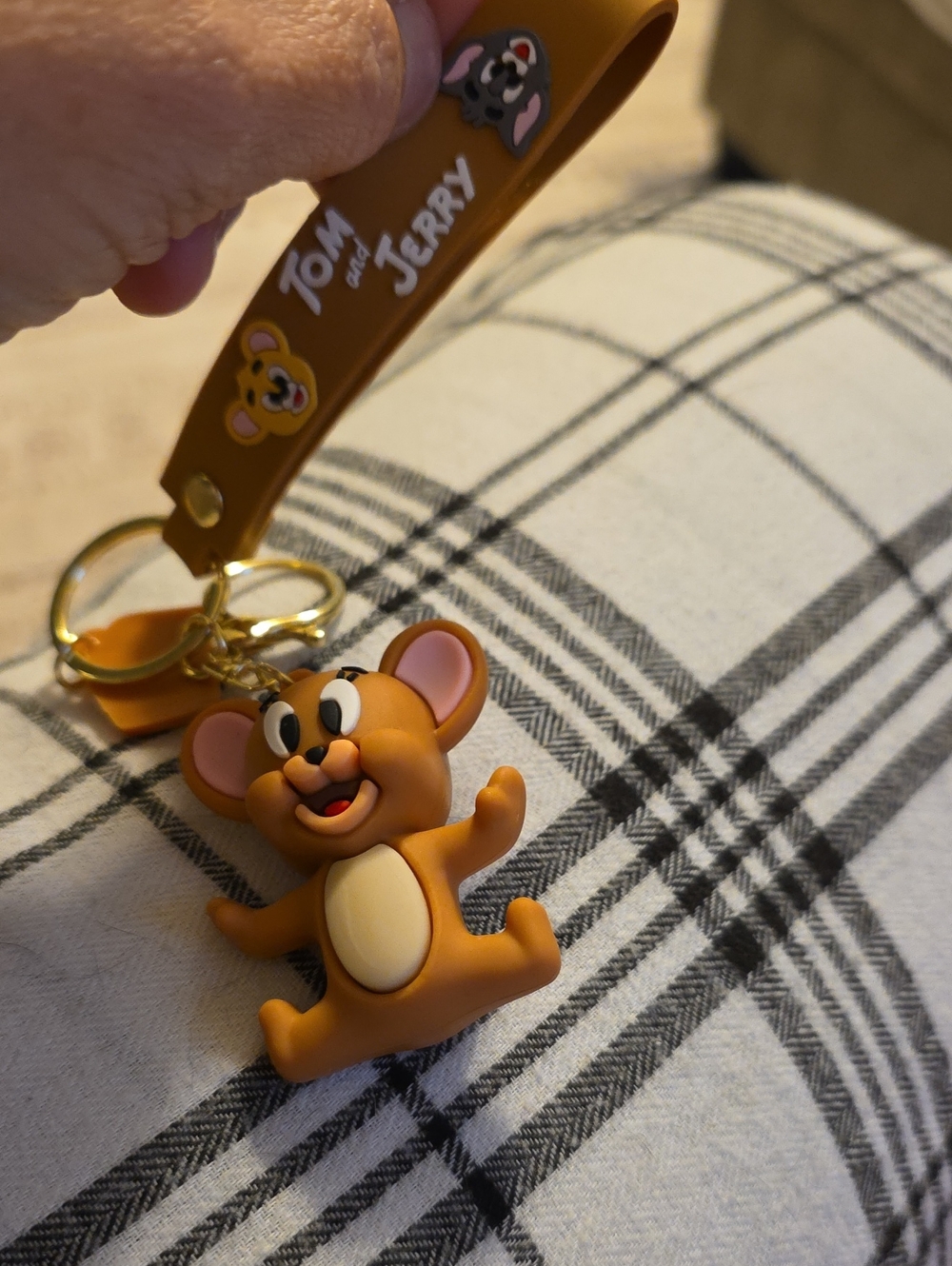 Tom and Jerry Jerry Rubber Keychain with Strap